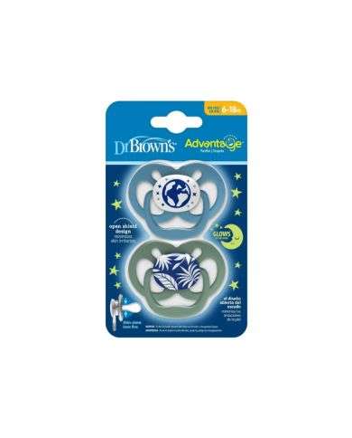 DR BROWNS SUCETTE ADVANTAGE SOOTHER 6-18 MOIS PACK DE 2 