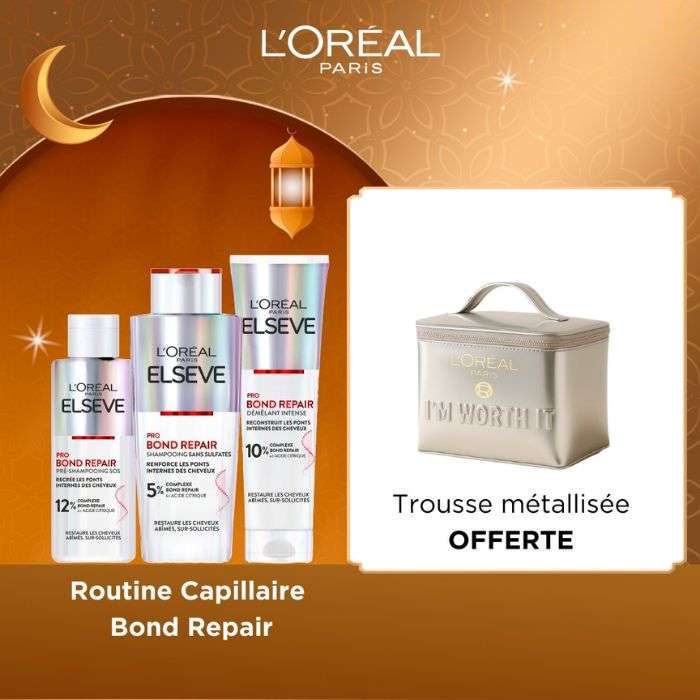 ELSEVE ROUTINE CAPILLAIRE BOND REPAIR + TROUSSE ELSEVE OFFERTE