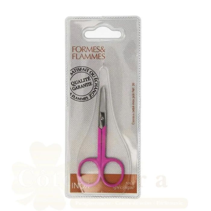 FORMES ET FLAMMES CISEAUX BEBE INOX POLI REF 39