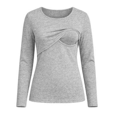 BAMBIDOU PULL D ALLAITEMENT MANCHES LONGUES GRIS