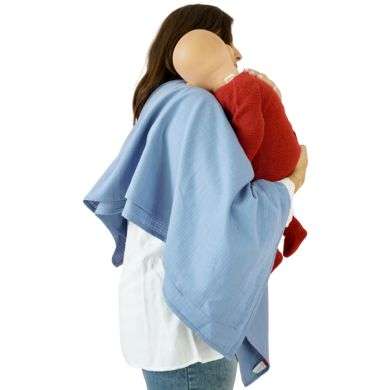 BAMBIDOU MAXI LANGE 100CM X 100CM BLEU CLAIR