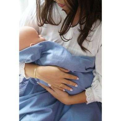 BAMBIDOU MAXI LANGE 100CM X 100CM BLEU CLAIR