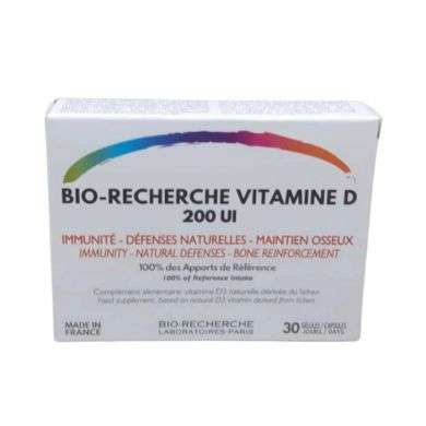 BIO RECHERCHE VITAMINE D 200 UI 30 GELULES
