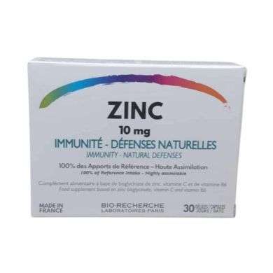 BIO RECHERCHE ZINC 10 MG IMMUNITE DEFENSES NATURELLES 30 GELULES