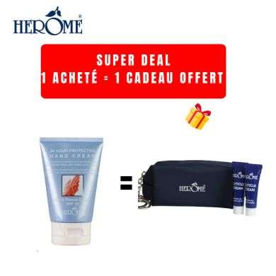 HEROME OFFRE 24 Hour Protective Hand Cream SPF 15 + MINI TROUSSE + 2 MINI SOINS CUTICULES OFFERTS