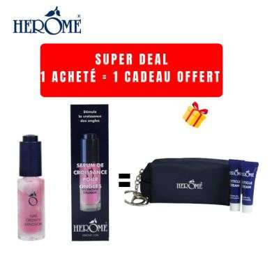 HEROME OFFRE SERUM DE CROISSANCE POUR LES ONGLES + MINI TROUSSE + 2 MINI SOINS CUTICULES OFFERTS