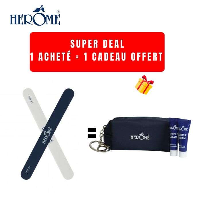 HEROME OFFRE POLISSOIR 2 PHASES + MINI TROUSSE + 2 MINI CUTICULES OFFERTS