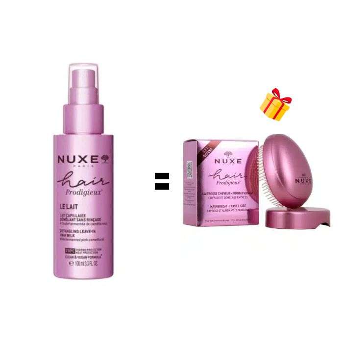 NUXE OFFRE HAIR PRODIGIEUX LE LAIT CAPILLAIRE DEMELANT 100ML + BROSSE CHEVEUX OFFERTE