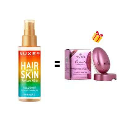 NUXE OFFRE HAIR AND SKIN SUNSET BLISS BRUME PARFUMEE 100 ML + BROSSE CHEVEUX OFFERTE