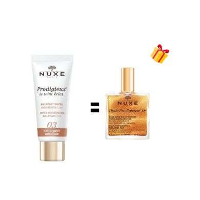 NUXE PRODIGIEUX LE TEINT ECLAT 03 BB CREME HYDRATANTE FONCEE 30 ML