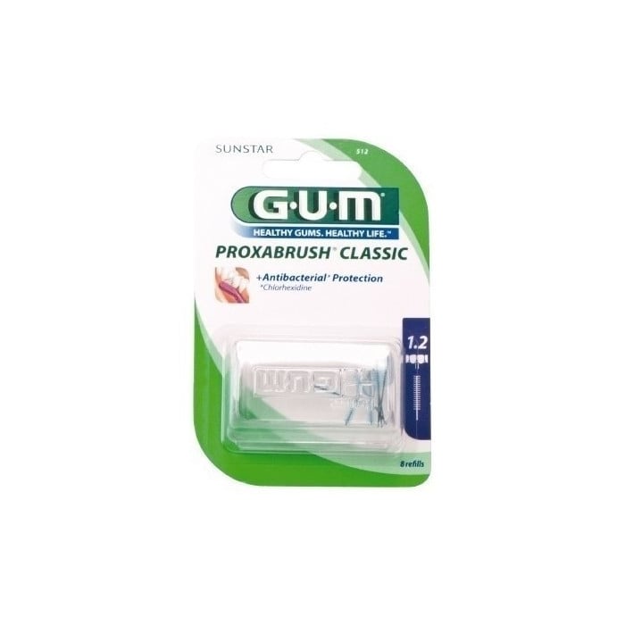 GUM brossettes EXTRA fine par 8 unites (1.2 mm )ref : 512