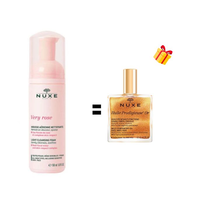 NUXE VERY ROSE MOUSSE AERIENNE NETTOYANTE 150ML