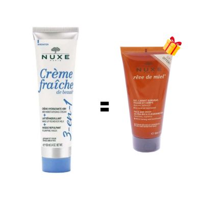 NUXE OFFRE CREME FRAICHE DE BEAUTE 3 EN 1 100 ML + GEL LAVANT 100ML OFFERTE