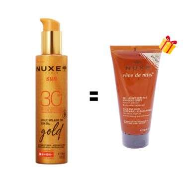 NUXE OFFRE SUN SPF30 HUILE SOLAIRE GOLD 150 ML + GEL LAVANT SURGRAS VISAGE ET CORPS 100 ML