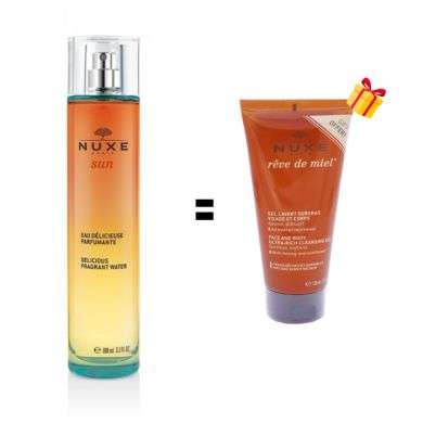 NUXE OFFRE SUN EAU DELICIEUSE PARFUMANTE 100 ML + GEL LAVANT SURGRAS VISAGE ET CORPS 100 ML
