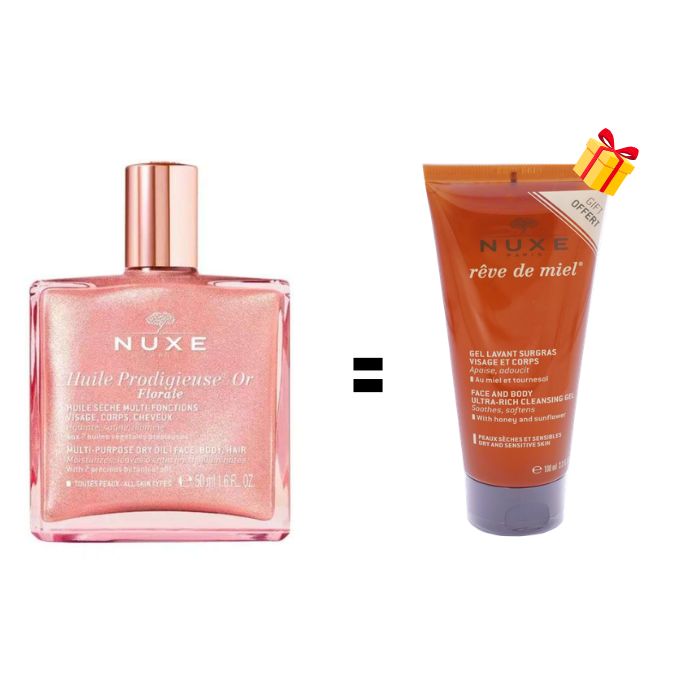 NUXE OFFRE HUILE PRODIGIEUSE OR FLORALE 50 ML + HUILE PRODIGIEUSE OR 10ML OFFERTE