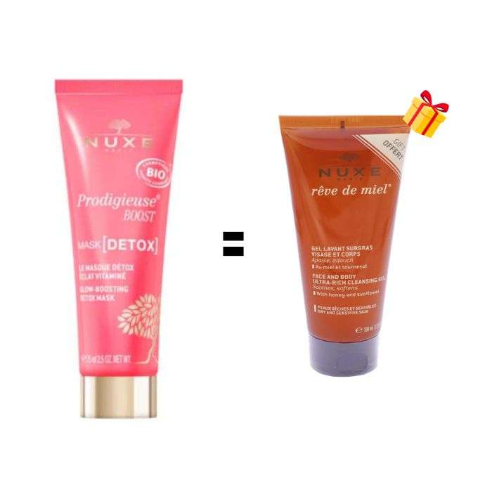 NUXE OFFRE PRODIGIEUSE BOOST MASK DETOX 75 ML + GEL LAVANT 100 ML OFFERT