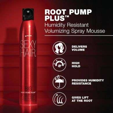 SEXY HAIR BIG ROOT PUMP PLUS MOUSSE VOLUMISANTE RESISTANTE A L HUMIDITE 284 G