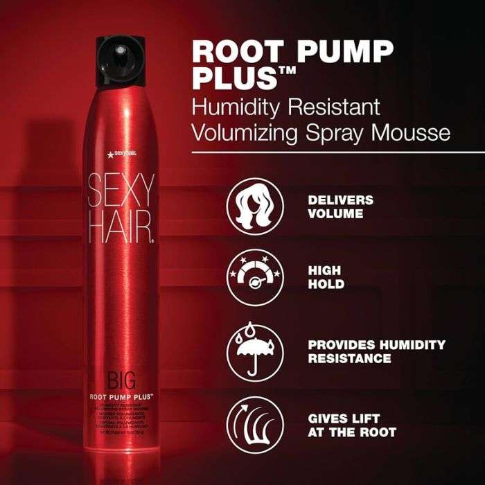 SEXY HAIR BIG ROOT PUMP PLUS MOUSSE VOLUMISANTE RESISTANTE A L HUMIDITE 284 G