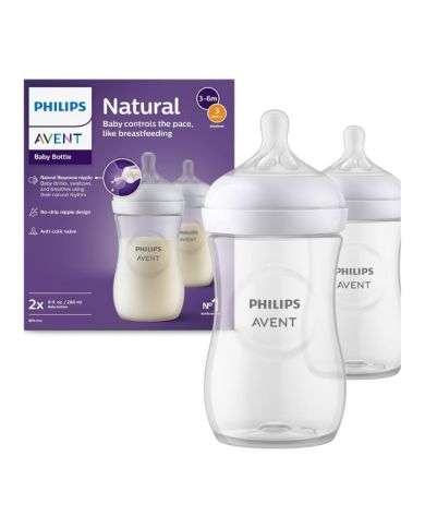 AVENT NATURAL RESPONSE PACK 2 BIBERONS 3-6 MOIS+ 260ML