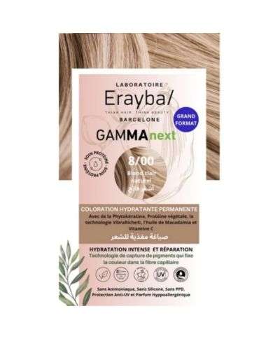 ERAYBA NEXT COLORATION HYDRATANTE PERMANENTE N8-00 BLOND CLAIR NATUREL