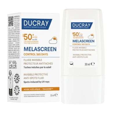 DUCRAY MELASCREEN SPF 50+ FLUIDE INVISIBLE PROTECTEUR ANTI TACHES ACIDE AZELAIC 30 ML