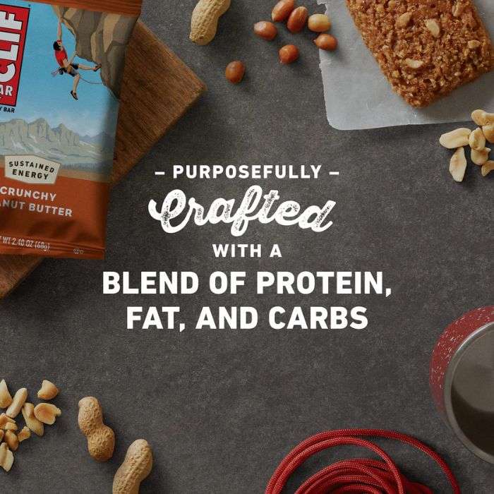 CLIF BAR FEED YOUR ADVENTURA CRUNCHY PEANUT BUTTER 11 G PROTEIN 68 G