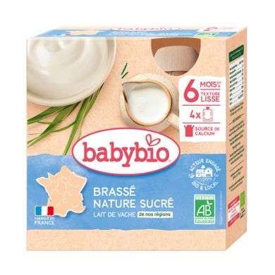 BABYBIO BRASSE NATURE SUCRE LAIT DE VACHE 6MOIS+ (485g)