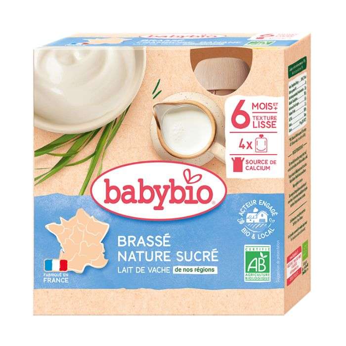 BABYBIO BRASSE NATURE SUCRE LAIT DE VACHE 6MOIS+ (485g)