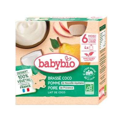 BABYBIO BRASSE COCO POMME ET POIRE LAIT DE COCO 6MOIS+ (485g)