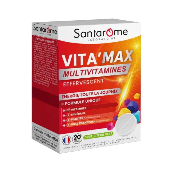 SANTAROME VITA MAX MULTIVITAMINES EFFERVESCENT 20 COMPRIMES EFFERVESCENTS