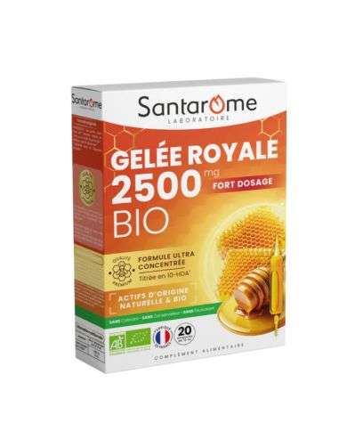 SANTAROME RUCHE ROYALE GELEE ROYALE 2500MG 20 AMPOULES 10ML