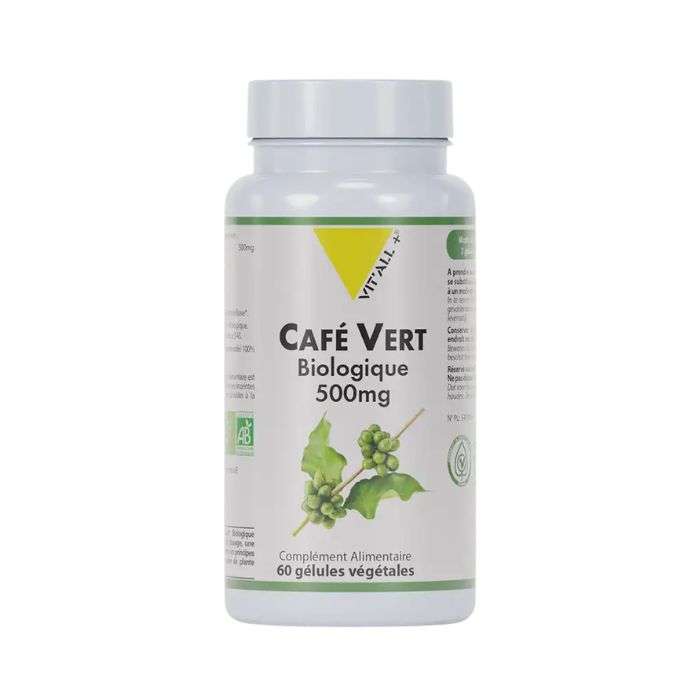 VITALL+ CAFE VERT BIOLOGIQUE 500 MG 60 GELULES
