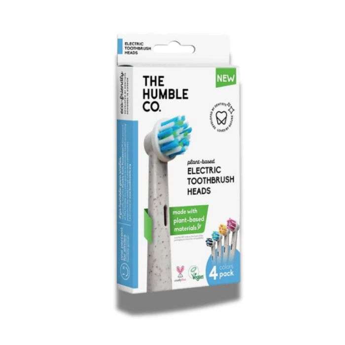 THE HUMBLE CO ELECTRIC TOOTHBRUSH HEADS x 4