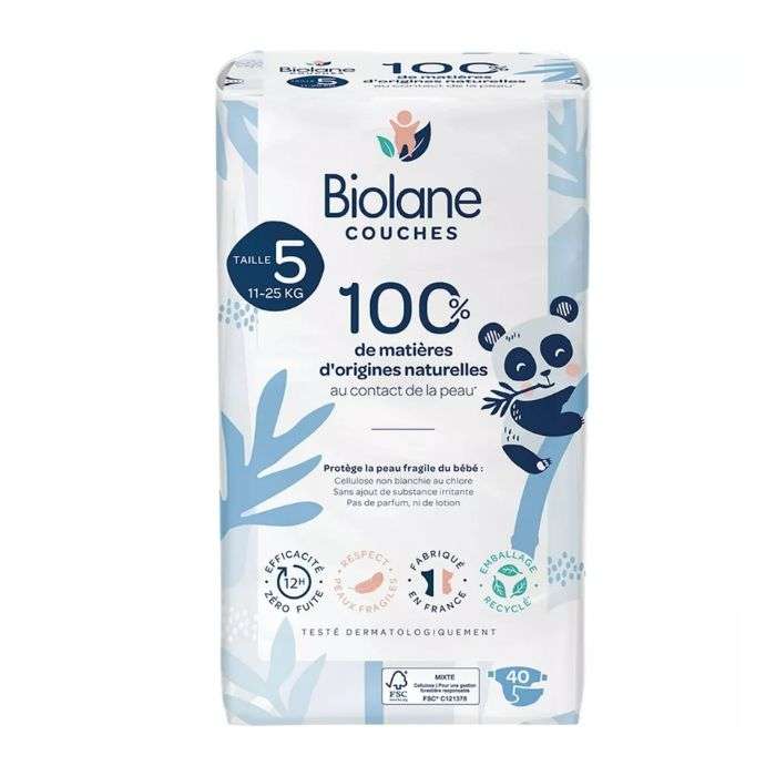 BIOLANE COUCHES TAILLE 5 11-25KG 40 UNITES