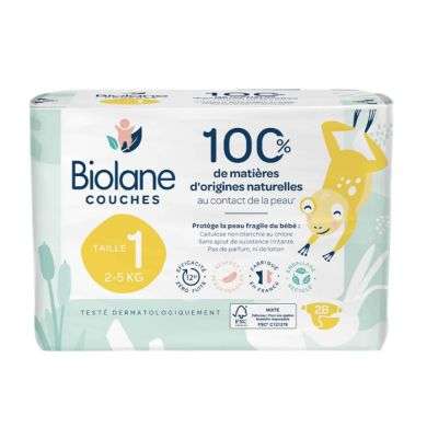 BIOLANE COUCHES TAILLE 1 2-5KG 28 UNITES