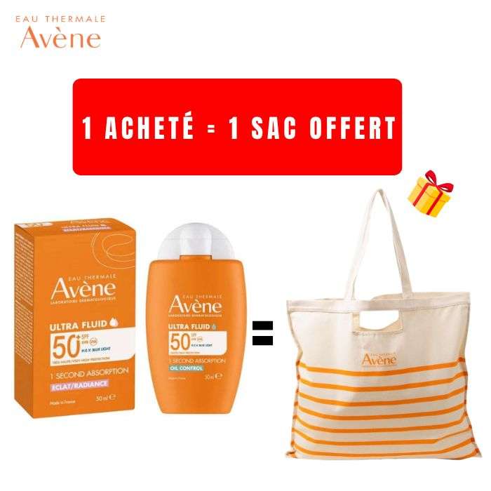 AVENE OFFRE ULTRA FLUID SPF 50+ ECLAT 50 ML + SAC OFFERT