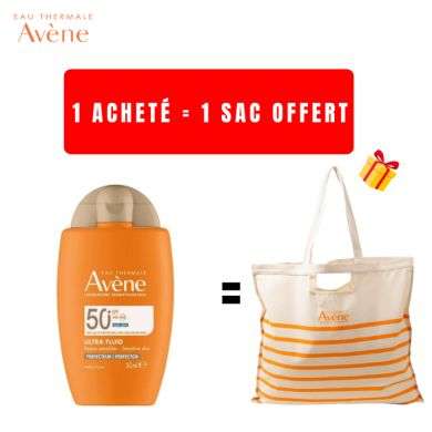 AVENE OFFRE ULTRA FLUID PERFECTEUR SPF 50 BLUE LIGHT 50 ML PEAU SENSIBLE + SAC OFFERT