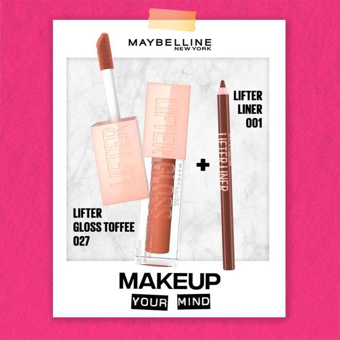 MAYBELLINE PACK LIFTER GLOSS 27 TOFFEE + LIFTER LINER 001