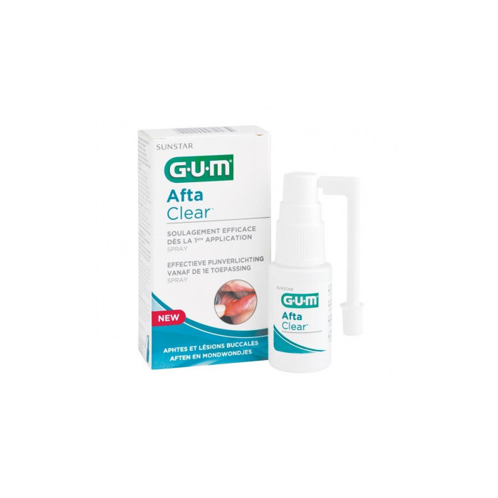 GUM AFTA CLEAR SPRAY APHTES ET LESIONS BUCCALES 15ML 