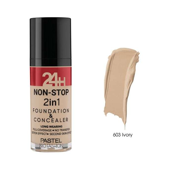 PASTEL PROFASHION 24H NON STOP 2EN1 FOND DE TEINT ET CONCEALER 30ML