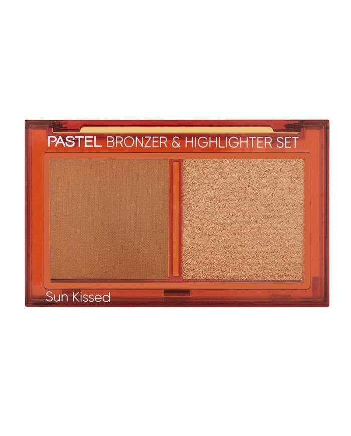 PASTEL BRONZER ET HIGHLIGHTER SET TAN BRONZE AND HEAT GLOW