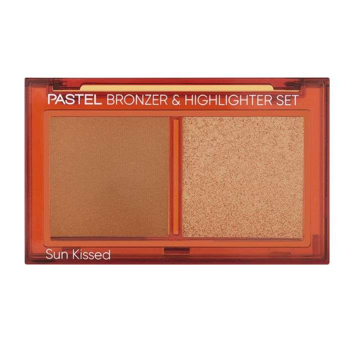 PASTEL BRONZER ET HIGHLIGHTER SET TAN BRONZE AND HEAT GLOW