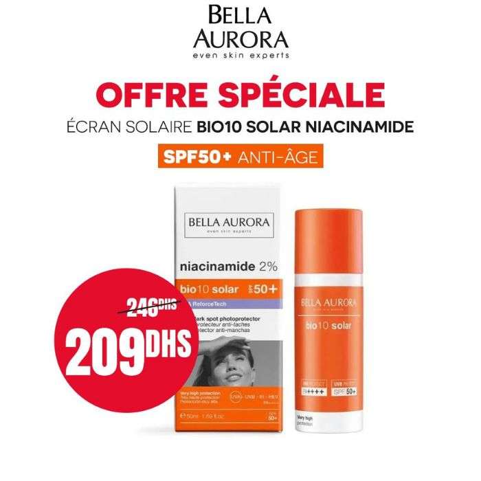 BELLA AURORA ECRAN SOLAIRE BIO 10 SOLAR NIACINAMIDE SPF 50+ 50ML