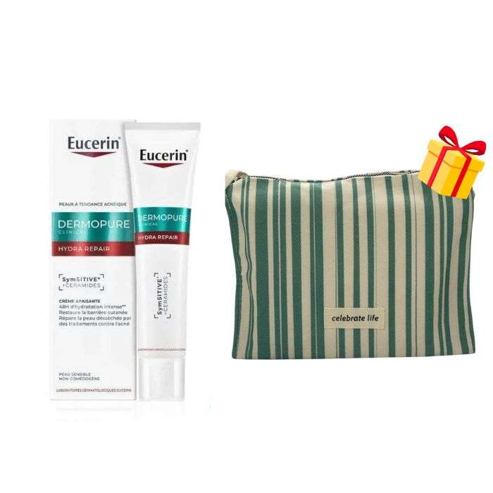 EUCERIN OFFRE WEB DERMOPURE HYDRA REPAIR CREME APAISANTE 40 ML + TROUSSE OFFERTE