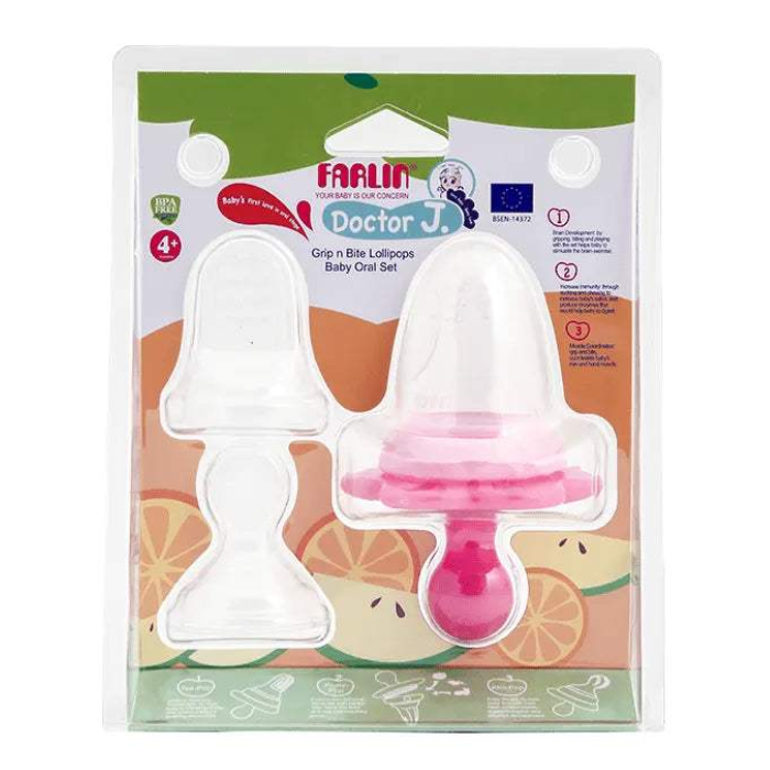 FARLIN GRIP N BITE LOLLIPOPS BABY ORAL SET 4 MOIS+