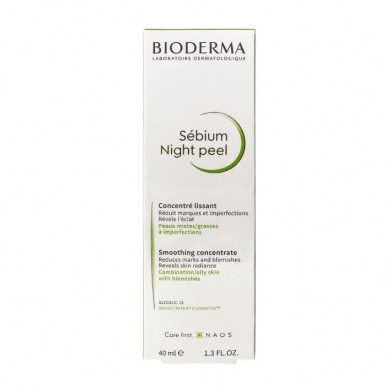 Bioderma Sébium Night Peel Concentré Lissant Peaux Sensibles/Mixtes/Grasses À Imperfections 40ml
