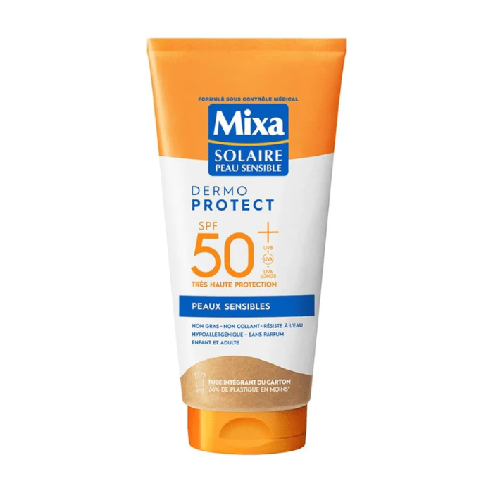 MIXA DERMO PROTECT LAIT SOLAIRE SPF 50+ PEAUX SENSIBLES 175 ML