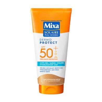 MIXA DERMO PROTECT LAIT SOLAIRE SPF 50+ ANTI SEL SABLE CHLORE HYDRATATION 24H 175 ML