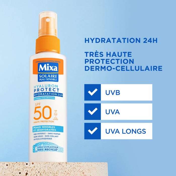 MIXA SOLAIRE HYALURON PROTECT SPF50+ SPRAY PEAUX SENSIBLES 150 ML